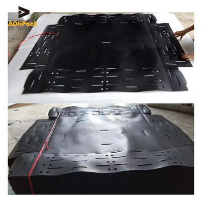 Μαύρο φύλλο 0.6mm ολίσθησης 400kg πλαστικό για τη φόρτωση εμπορευματοκιβωτίων